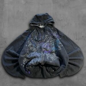 Y2K Baggy Black Zoo York Streetwear Hoodie